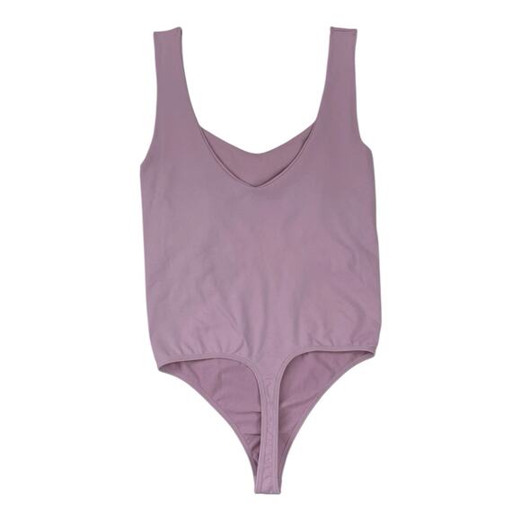 Free People Bodysuit Thong Lilac Purple Buttery Soft Stretch US M/L NWOT - Picture 3 of 6
